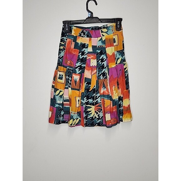 1980's Abstract Vintage The Limited Matching Outfit Skirt Button Down Shirt Bold - Picture 15 of 16